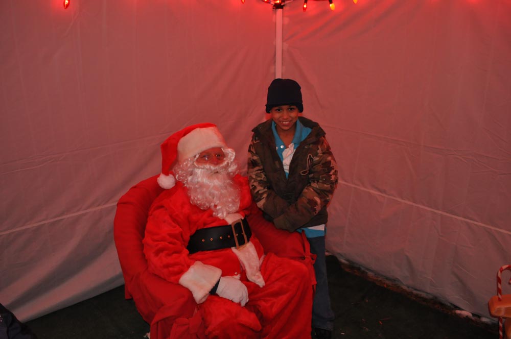 Seeing Santa at Love Community Garden's Old Fashion Holiday's Event