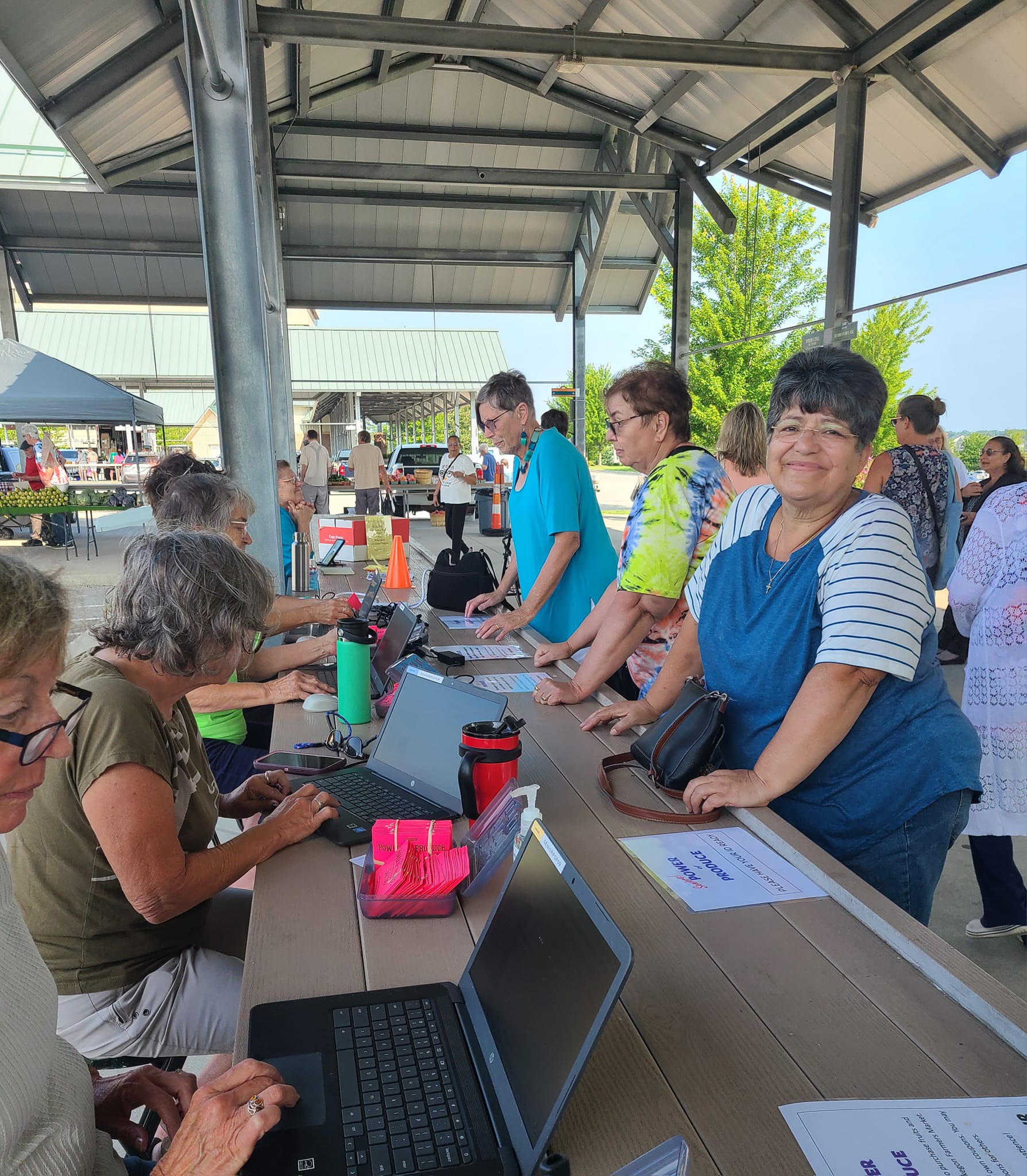 Registration with a Smile at Senior Power of Produce